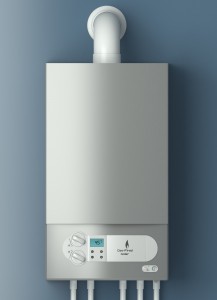 Home gas-fired boiler. The installation of gas equipment.